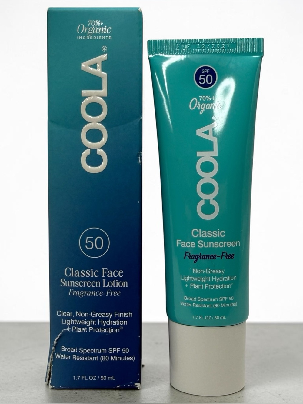 COOLA Classic Face Sunscreen SPF 50 Hydrating Lotion 1.7oz EXP: 12/27 SEALED